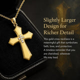 Cross Pendant Necklace  14K Gold Plated Christian Faith Jewelry