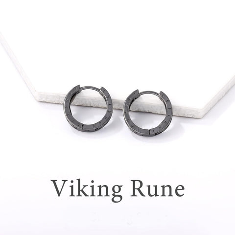 14K Gold Plated  Viking Hoop Earrings