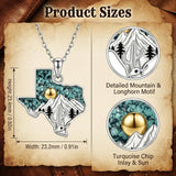 Sterling Silver  Bluebonnets Cow Skull Cowboy Hat Boot Cactus Cowgirl Texas Necklace Texas Necklace