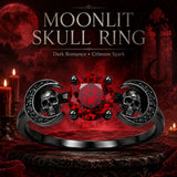 Sterling Silver 10K 14K 18K Gold Personalized Gothic Skull Ring Exquisite Spooky Jewelry for Halloween Lovers