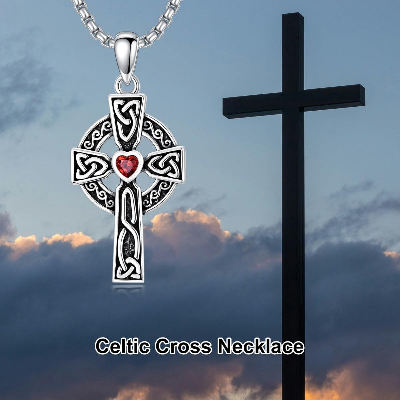 Sterling Silver Cross Pendant Necklace Christian Religious Jewelry Gifts for Anniversary