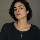 14K Gold Plated Cross Pendant Christian Necklace Baptism Religious Faith Jewelry