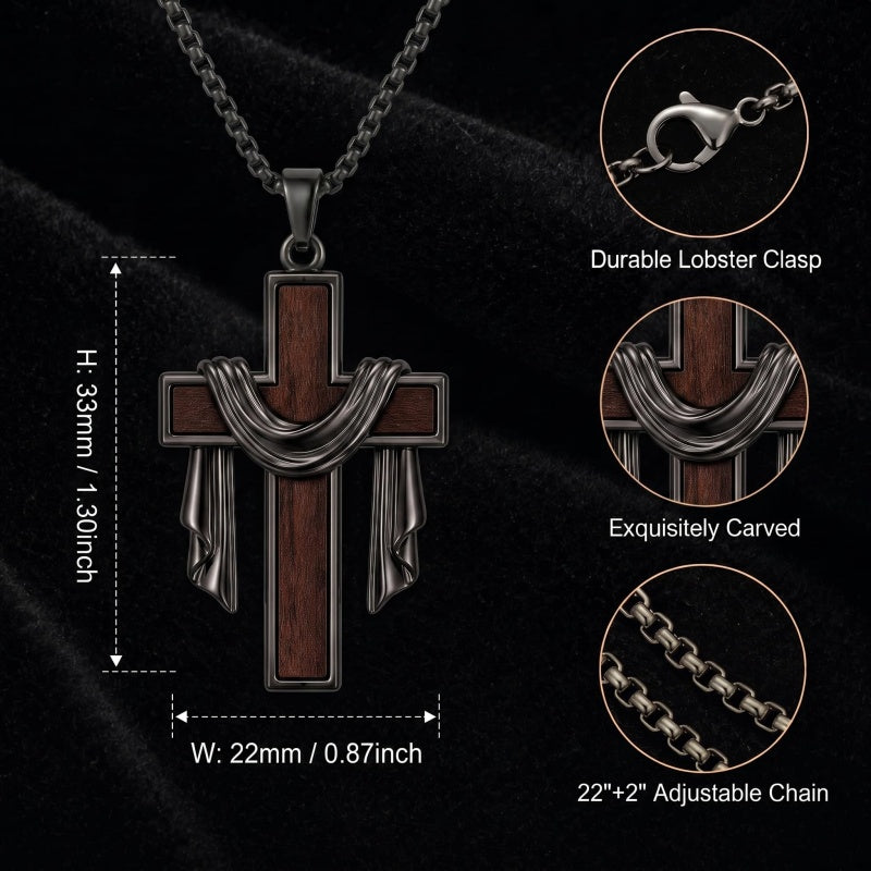 Sterling Silver Cross Pendant Necklace Christian Religious Jewelry Gifts for Anniversary