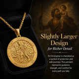 Patron Saint Medal Gold Plated Catholic Pendant Christian Religious Necklace Amulet Jewelry