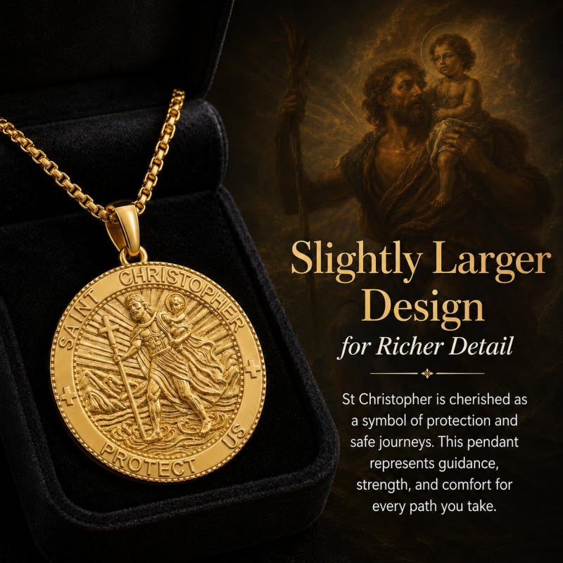 Patron Saint Medal Gold Plated Catholic Pendant Christian Religious Necklace Amulet Jewelry