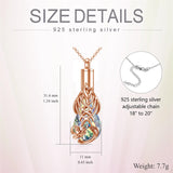 Sterling Silver Teardrop Crystal Butterfly Dragonfly Fox Hummingbird Phoenix Tree of Life Urn Necklaces for Ashes