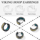 14K Gold Plated  Viking Hoop Earrings
