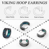 14K Gold Plated  Viking Hoop Earrings