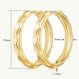 14K Gold Plated Classic Huggie Earrings for Women