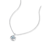 10K 14K 18K White Gold Birthstone  Flower Pendant Necklace Mothers Day Gift