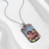 Stainless Steel Personalized Photo Dog Tag  Necklace