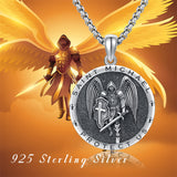 925 Sterling Silver Patron Saint Medals Saint Christopher Amulet Saint Michael Necklace Protection Jewelry for Men