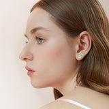 Moonstone Animal Stud Earrings for Women 925 Silver Hypoallergenic Cute Cartoon Animal Earrings  Jewelry Gifts