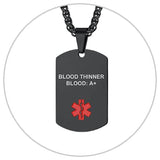 Stainless Steel Supcare Customized Engraved Medical Alert Medical Alert Necklace Necklace