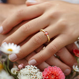 Sterling Silver Personalized 1 Birthstone Engraved Ring for Women