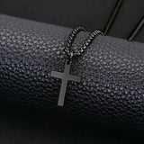 Cross Necklace for Men Mens Necklace Small  Cross Pendant Gift for Men Brother Father's Day Gift