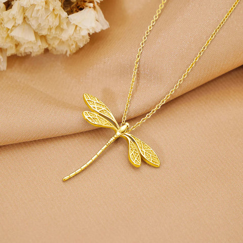 Sterling Silver Dragonfly Pendant Necklace