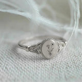 S925 Sterling Silver Birth Flower Ring Bouquet Ring Personalized Ring