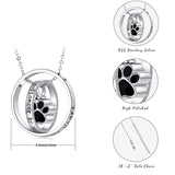 Sterling Silver Sunflower Rose Dog Paw Tree of life Urn Necklace for Ashes