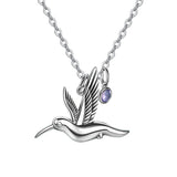 Sterling Silver Hummingbird Single Layer Anklet