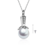 Sterling Silver Pearl Urn Necklace for Ashes