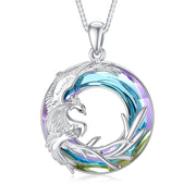 Phoenix Necklace Nirvana of Phoenix 925 Sterling Silver Firebird Crystal Pendant Jewelry Gift for Women Girls Necklace