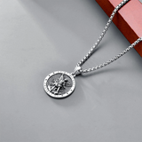 Sterling Silver St Michael St Christopher Pendant Necklace