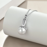 Sterling Silver Pearl Urn Necklace for Ashes