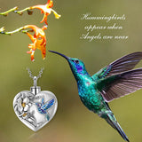 Sterling Silver Hummingbird Urn Necklace for Ashes