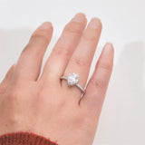 Sterling Silver Teardrop CZ Urn Rings for Ashes