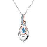 925 Sterling Silver Ash Necklace Crystal Teardrop CZ Keepsake Pendant Infinity Urn Necklace for Ashes Cremation Jewelry