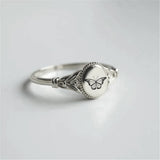 Sterling Silver Retro Butterfly Ring