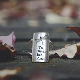 925 Silver Inspirational Ring Be you Do you For you/It's Never Too Late/I More You More Motivational Jewelry