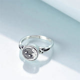 Sterling Silver Moon and Star Urn Ring for Ashes