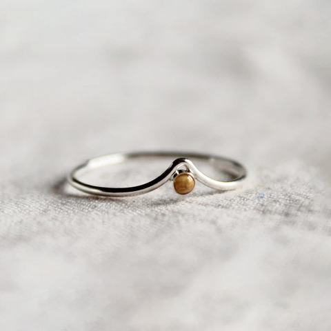 Sterling Silver Simple Mustard Seed Nature Ring