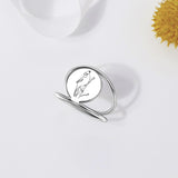 Sterling Silver Red Cardinal Bird Ring "Our Love Never Dies" Gifts for Women Mom