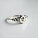 Sterling Silver Retro Butterfly Ring