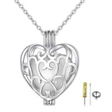 Sterling Silver TearDangle Love Heart Angel Wing Cylinder Cross Urn Necklace for Ashes