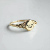 Sterling Silver Retro Butterfly Ring