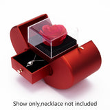 Rose Flower Jewelry Box Forever Eternal Flower Valentines Gift Christmas Box Necklace Ring Apple Box