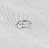 Sterling Silver Inspirational Ring Engraved with You are Loved