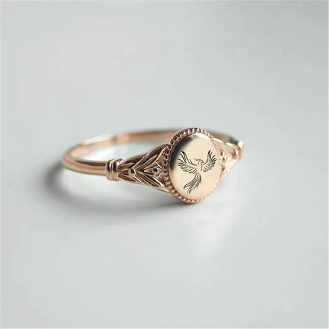 Sterling Silver Phoenix Bird Ring