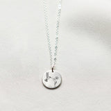 Sterling Silver Personalized Birth Flower Hummingbird Pendant Necklace