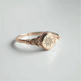 Sterling Silver Sun & Moon Nature Ring