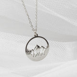 Sterling Silver Mountain Pendant Necklace