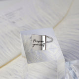 Sterling Silver Inspirational Ring Engraved with  Forgive Yourself