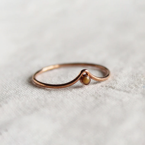 Sterling Silver Simple Mustard Seed Nature Ring