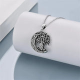 Urn Necklace for Ashes Sterling Silver Tree of Life Cremation Jewelry for Ashes Heart Abalone Shell Memory Jewelry for Women