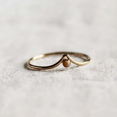 Sterling Silver Simple Mustard Seed Nature Ring