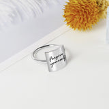 Sterling Silver Inspirational Ring Engraved with  Forgive Yourself